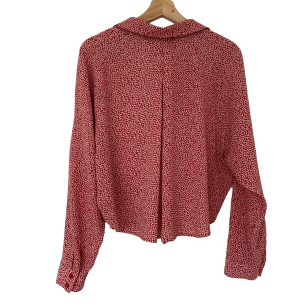 Red Patterned Women's Top - Picture 2 of 14